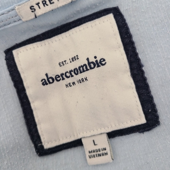 ♡ Y2K ♡ Abercrombie & Fitch Baby Blue Button Down Henley Babydoll Top - Picture 10 of 12